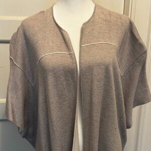 Open-front double knit CARDIGAN sweater